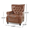 GDFStudio Welch Contemporary Tufted Pushback Recliner with Nailhead Accents - 3 of 4