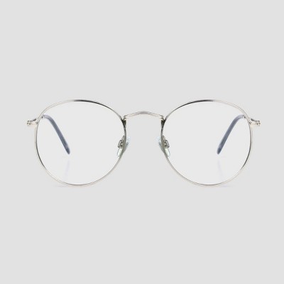 Men's Round Blue Light Filtering Glasses - Original Use™ Silver