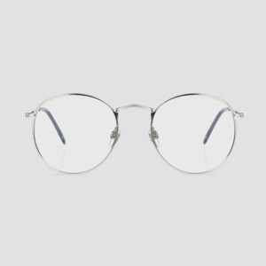 Men's Round Blue Light Filtering Glasses - Original Use™ Silver - 1 of 2