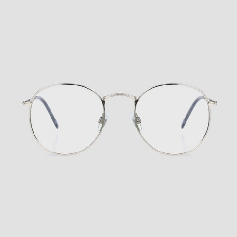Men's Round Blue Light Filtering Glasses - Original Use™ Silver