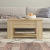 vidaXL Coffee Table Sonoma Oak 31.1"x19.3"x16.1" Engineered Wood - 4 of 4