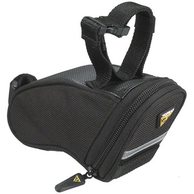 Topeak Aero Wedge Seat Bag: Strap-on, Micro, Black