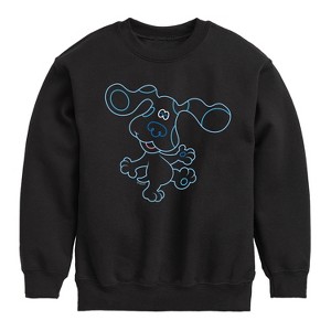 Boys' - Blue's Clues & You! - Blue Outline Graphic Long Sleeve Fleece Sweatshirt - 1 of 4