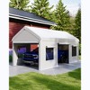 10 x 20 FT, Heavy Duty Carport Canopy with Roll Up and Down Mesh Window, Outdoor Portable Garage with Removable Sidewalls, All Season Tarp for Car - 2 of 4