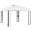 vidaXL Gazebo with Double Roof 9.8'x9.8' White - 2 of 4