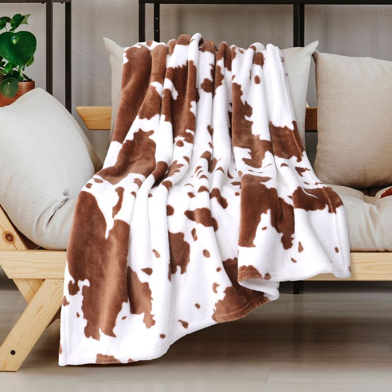 PiccoCasa 300GSM Lightweight Cute Comfy Fleece Flannel Throw Blankets 1 Pc, 2 of 5