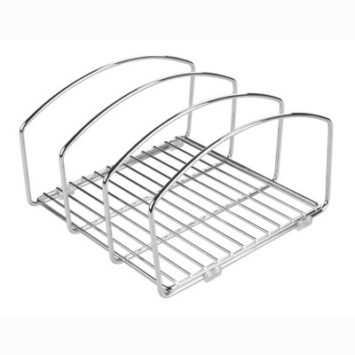 iDESIGN Classico Kitchen Cookware Organizer for Cutting Board and Cookie/Baking Sheet Chrome: Freestanding Metal Pot Rack