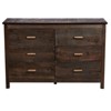 Karl Home 6-Drawer Brown MDF (Medium-Density Fiberboard) 47.24in. W Chest of Drawer - 4 of 4