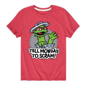 Boys' - Sesame Street - Tell Monday To Scram Short Sleeve Graphic T-Shirt - 1 of 4