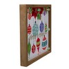 Northlight 11.8" Brown Wooden Frame "Merry & Bright" with Hanging Ornaments and Glitter Christmas Plaque - 2 of 3