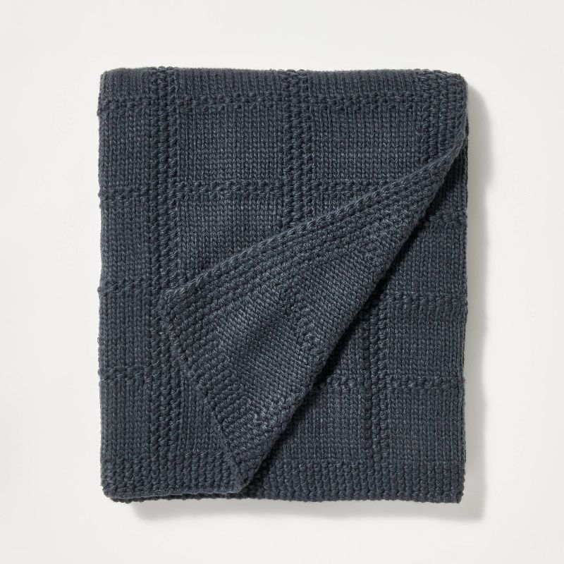 Grid Knit Throw Blanket - Threshold™ designed with Studio McGee, 1 of 11