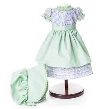The Queen's Treasures 18 Inch Doll 3 Piece Purple and Green Prairie Dress