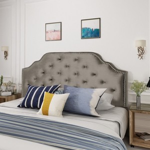 Queen/Full Killian Headboard Tufted Modern and Contemporary Upholstered Fabric Headboard-Christopher Knight Home - 1 of 4