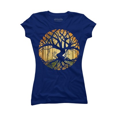 Junior's Design By Humans Druid Tree By EVA3 T-Shirt