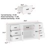 Famapy White Double - Door Dresser with Six Drawers Applicable to Different Home Areas - 4 of 4