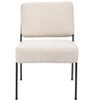 Nordlys White Bouclé Lounge Chair with Metal Legs Modern Design Style Upholstery Living Room - 3 of 4