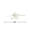 52" Casa Vieja Rustic Farmhouse Indoor Ceiling Fan with LED Light Remote Control White Metal Marbleized Glass for Living Room Kitchen Family - 4 of 4