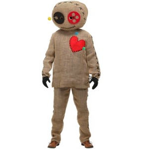 HalloweenCostumes.com Adult Burlap Voodoo Doll Plus Size Costume - 1 of 2