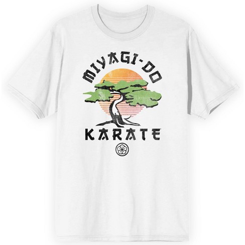 Cobra Kai Miyagi Do Karate Crew Neck Short Sleeve Men s White T shirt Small