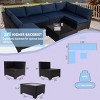 7-Piece Outdoor Patio Furniture Sets,All-Weather Wicker Rattan Modular Patio Sofa Set,Outdoor Chairs with Coffee Table and Cushions-Coolbibila - 4 of 4