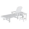 WestinTrends Malibu 2 Piece Adirondack Poly Reclining Chaise Lounge With Arms & Wheels - 3 of 4