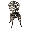 3pc Rose Ornate Traditional Patio Bistro Set - Bronze - Oakland Living: Weather-Resistant Aluminum Furniture - 4 of 4