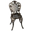 3pc Rose Ornate Traditional Patio Bistro Set - Bronze - Oakland Living: Weather-Resistant Aluminum Furniture - image 4 of 4