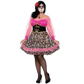Forum Novelties Women's Dia de Muertos Plus Size Costume