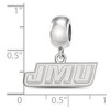 Black Bow Jewelry Sterling Silver James Madison Dukes NCAA Bead Charm - 3 of 4
