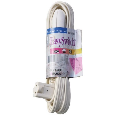 Woods 13' Indoor White Extension Cord : Target