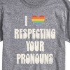 Men's - Instant Message - I Love Respecting Your Pronouns Short Sleeve Graphic T-Shirt - 2 of 4
