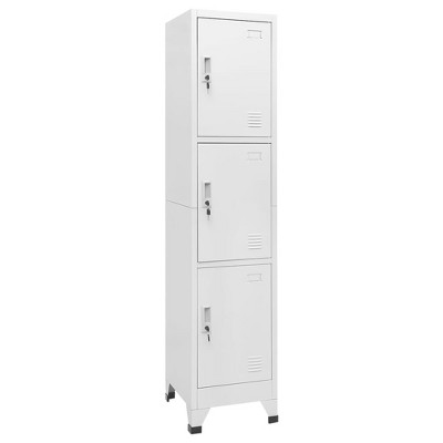 Locker Cabinet Gray Steel 70.9 in Locker Cabinet Rectangular  vidaXL