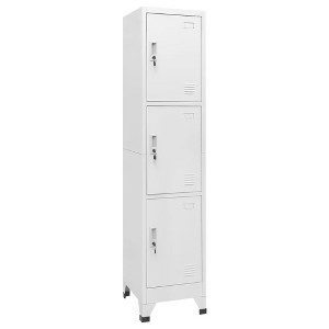 Locker Cabinet Gray Steel 70.9 in Locker Cabinet Rectangular  vidaXL - 1 of 4