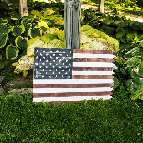 36 Wood Indoor Outdoor Flag Wall Art Decor Backyard Expressions Target