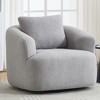 KWPZQEB 360 Degree Swivel Chair, Teddy Fleece Swivel Barrel Chair with Soft Pillow, Comfy Single Sofa, Accent Reading Chair for Living Room,Apartment - 2 of 4