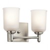 Kichler Lighting Shailene 2 - Light Vanity in  Brushed Nickel - 3 of 3