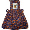 Doll Clothes Superstore Bib Apron Kitchen Or Restaurant Adjustable Neck Waist Strap Pumpkin, Witch lloween Print - 2 of 4