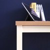Vynxaria Harry Contemporary Wood & Metal Computer Desk in Oak - Durable & Eco-Friendly Design - 4 of 4