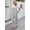 I AM A FASHION JUNKY Solid Square Neck Button Trim Pockets Jumpsuit - 3 of 4