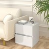 Sandinrayli Nightstands Set of 2, Small Dresser for Closet, Sofa Side Table with Drawers for Small Spaces Wooden Bedside Tables, White - 4 of 4