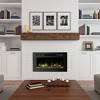 CLIHOME Black Recessed/Wall-Mounted Electric Fireplace with 12-Flame Colors, Heater, Remote Control, Logs and Crystals - 2 of 4