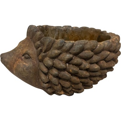 Large Rust Cement Hedgehog Indoor/Outdoor Planter