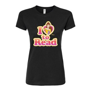 Women's - Disney - Belle I Love To Read Fitted Graphic T-Shirt - 1 of 3