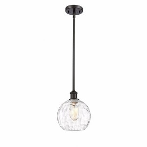 Athens Water Glass - 1 Light Mini Pendant In Industrial Style-10 Inches Tall and 8 Inches Wide - 1 of 1
