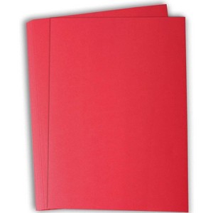 Hamilco Colored Cardstock Paper 11" x 17" Punch Red Color Card Stock Paper 50 Pack - 1 of 4