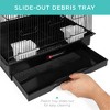 Best Choice Products 36in Indoor/Outdoor Iron Bird Cage for Parrot, Lovebird w/ Removable Tray, 4 Feeders, 2 Toys - image 3 of 4