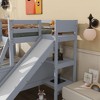 NicBex Twin Over Full Loft and Bunk Bed with 2 Drawers,Slide,Shelves,Rubber Wood Bed Frame with Guardrail and Ladder for Kids Teens Adults - 4 of 4