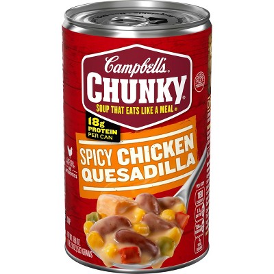 Campbell's Chunky Spicy Chicken Quesadilla Soup - 18.8oz : Target