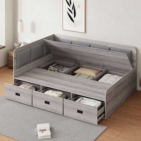 Whisen Daybed with 3 Drawers and 3 Storage Compartments - image 1 of 4