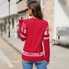 Pullover Christmas Sweaters for Women Long Sleeve Crew Neck Sweater with Snowflakes Pattern Sweater Jacquard Knit Sweater - 2 of 4